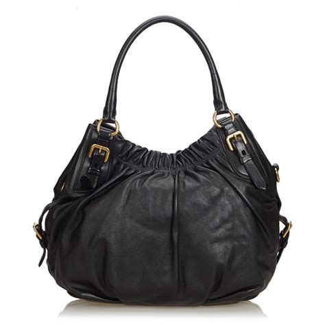 prada black hobo handbag|Prada hobo bag price.